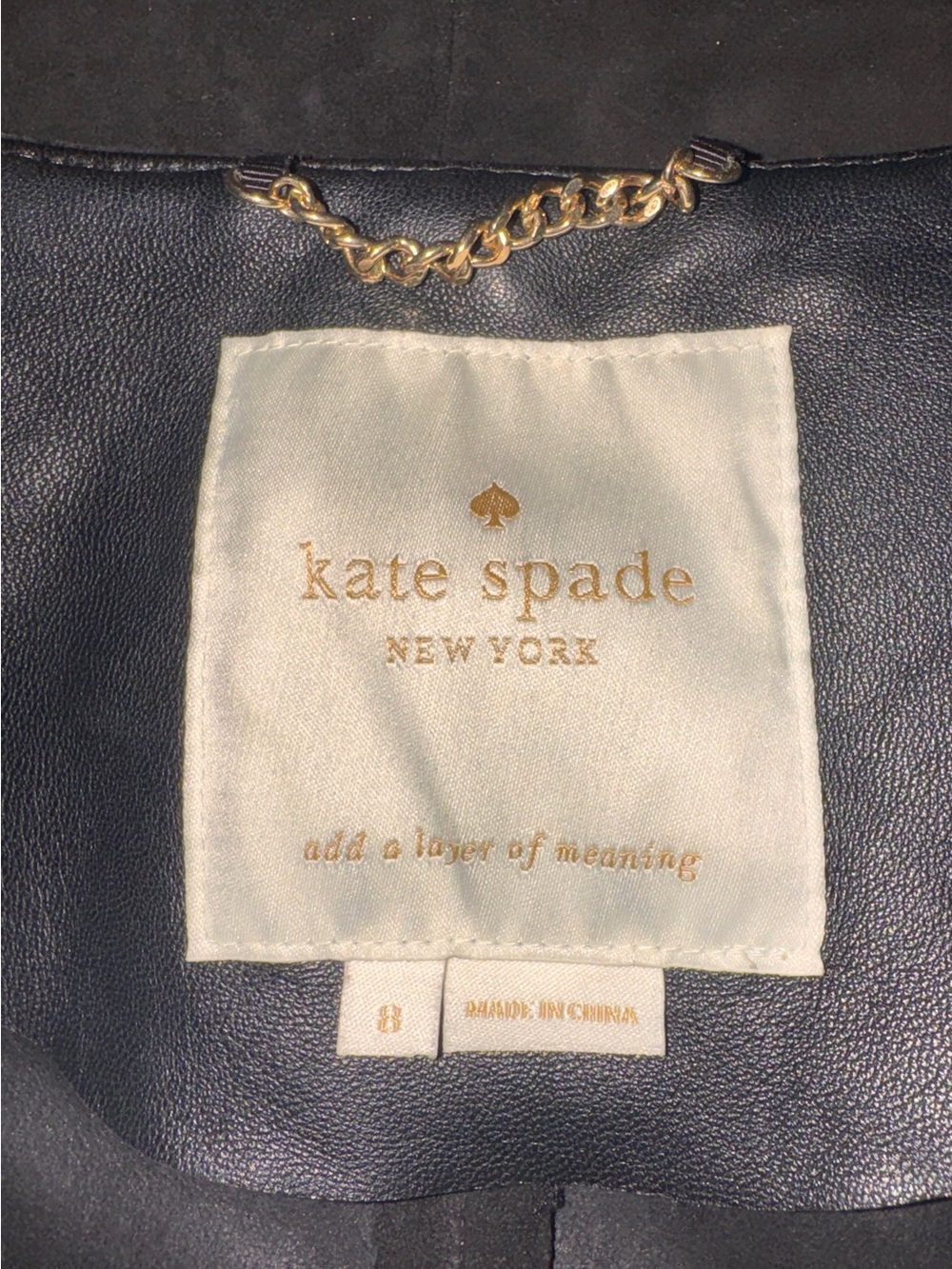 Kate Spade Black Suede Jacket with Gold Studs - Picture 6 of 8